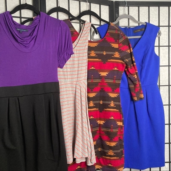 American Rag The Limited Mini Dress Bundle (4) Blue Black Small Medium - Picture 1 of 14